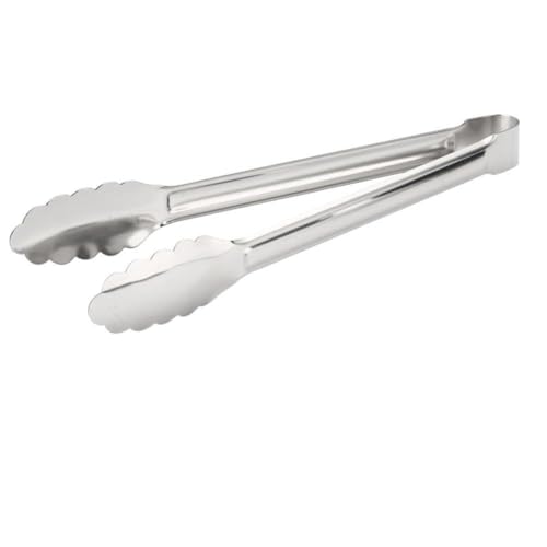 Pinzas de cocina de acero inoxidable para barbacoa, ensalada y cocina, pinzas resistentes para servir alimentos