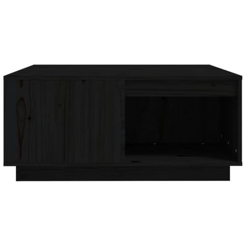 Table basse noire avec rangement pour optimiser un salon encombré - 7