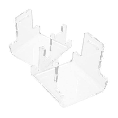 ifundom 2pcs Fishing Reel Display Stand Transparent Fishing Gear Holder for Organized Desktop Storage Stylish Fake Bait Rack Modern Aesthetic Lure Holder Portable and Lightweight Design