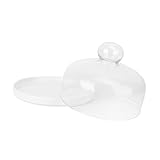 VICASKY 1 Satz Kuchendeckel und Runder Torte Hochrandiger Teller Runder Deckel für Küche Partys und Lebensmittelechtes Material Spülmaschinenfest