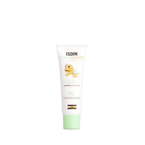 ISDIN Baby Naturals Crema Facial Hidratante Diaria para Bebé, con un 92% de Ingredientes de Origen Natural, 50ml