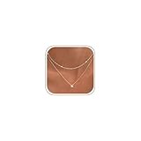 Tewiky Diamond Necklaces for Women, Dainty Silver Choker Necklace Simple Silver CZ Jewelry Necklaces for Women Trendy Gifts, SL2C