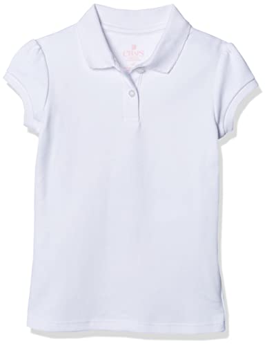 Image of Chaps Girls School Uniform Short Sleeve Interlock Polo