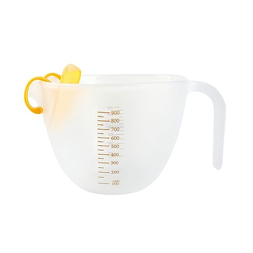 Juego de utensilios de cocina de silicona con filtro de gran capacidad con huevo graduado, vaso batidor de plástico líquido, taza batidora de huevos, colador de látigo, lavadora de arroz, herramientas