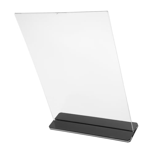 OKUMEYR Acrylic T Shape Sign Holder A4 Size Dual Sided Menu Display Rack with Base for Restaurant Office Home and Store Use 297x210mm