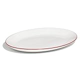 Total Length: 13" | Height: 1" Centerpiece Worthy - At 13-inches, the Made In Serving Platter is great for holidays, parties, and dinner spreads of all kinds Durable and Beautiful - The fully alumina vitrified china construction makes this Serving Pl...