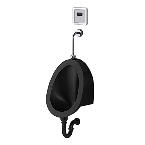 OTQEFTN Household Items Men's Urinal Trough Commercial Washout Urinal, Intelligent Touchless Stainless Steel Urinal Black, Bathroom Wall Mounted Urinal Toilet Accessory for Home