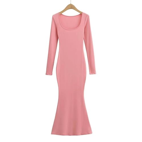 Robe Longue Queue de Poisson Rétro Kaki de Style Printemps Été Élégant - 7
