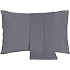 Utopia Bedding Queen Pillowcases – 2 Pack – Envelope Closure – Soft Brushed Microfiber Fabric – Shrinkage and Fade Resistant Pillow Covers Standard Size 20 X 30 Inches (Queen, Grey)