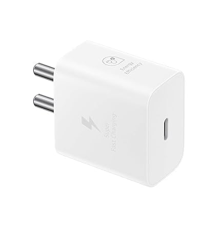 Image of Original 25W GaN Type C Super Fast Charger for Sam Sung Galaxy A /M /F /S /Z Series Ultra Fast USB C Adapter for S24 Ultra, S23, S21 FE, Z Fold, Galaxy Tab White (Feb82)