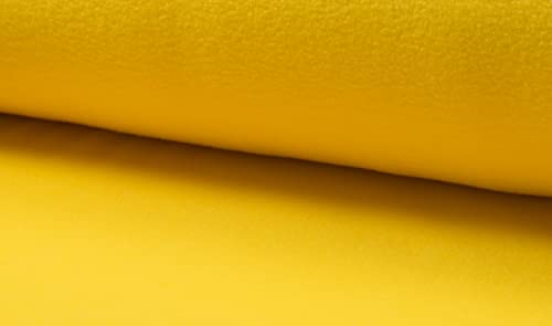 Tissu polaire en peau d'agneau Jaune 150x500 cm pour couture de vêtements d'hiver