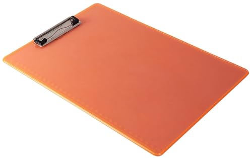 Image of Cubic Orange Premium Exam Clipboard - A4 Size Unbreakable Writing Pad with Metal Clip for Students, Office & Coaching Use