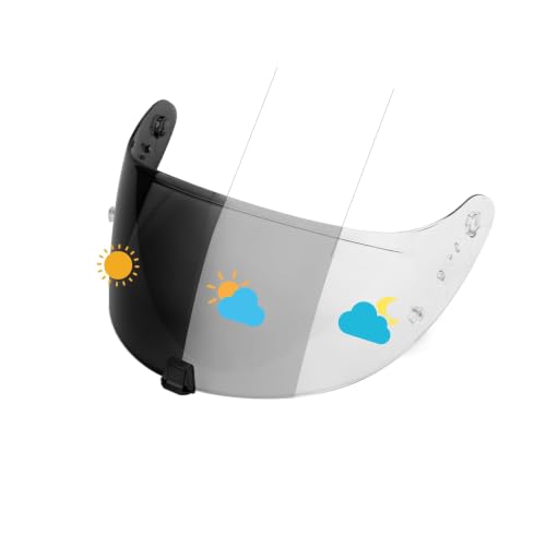 Image of PSLER Photochromic Shatterproof Helmet Visor for R330 T520 ST1400 R1 391 | Impact-Resistant ,UV400 Protection, Motorcycle Tinted Face Shield for R330 T520 ST1400 R1 Air 391,Visor Replacement