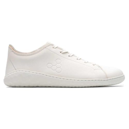 Vivobarefoot Mens Geo Court III Leather Bright White Trainers 11 US