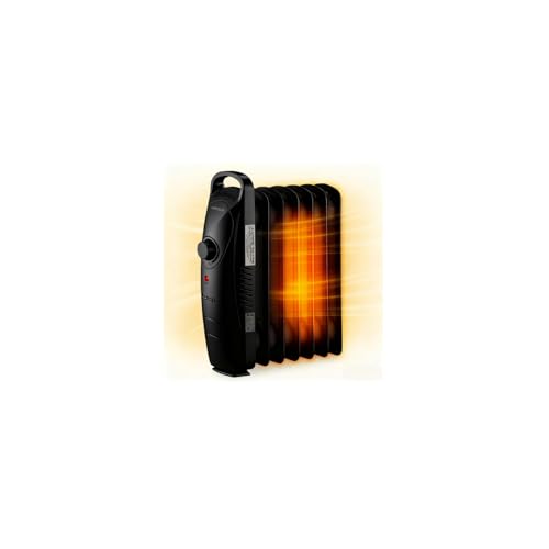 ROVSUN Black Oil-Filled Radiator, 15"H