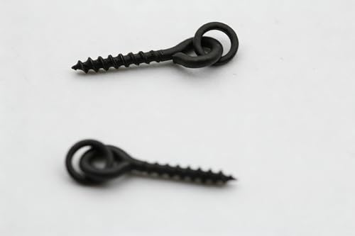 50 piezas tornillos para boilies con anilla para pesca de carpas miniatura 6