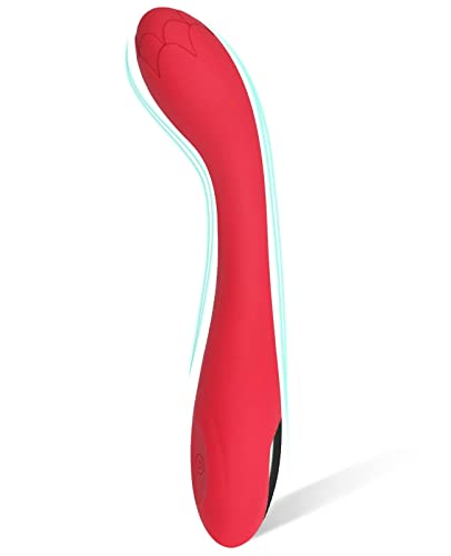 Alovegarden Clitoral G-Spot Powerful Rose Vibrator, Waterproof Dildo Clit Stimulator With 10 Vibration Modes, Softer And Flexible Sex Toy For Women, Clitoral Vibrator (Red) #TOP5
