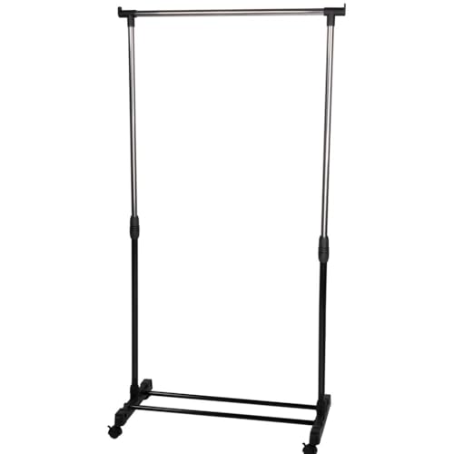 alpina - Alpina Portant à Vêtement Mobile Réglable - Valets et Porte-Vêtements avec roulettes et Crochets - Porte-Vêtements sur Pieds - Noir