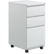 Alera PBBBFLG Three-Drawer Pedestal File with Full-Length Pull, 14 7/8 x 19 1/8, Light Gray