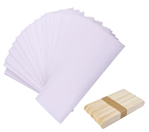 Ghelonadi Disposable Wax Strips with Wooden Wax Knife Spatula Combo Set Home and Salon Facial and Body Waxing Tools Kit Set of 150 (White) (B09NR7SHJX) Amazon Price History, Amazon Price Tracker