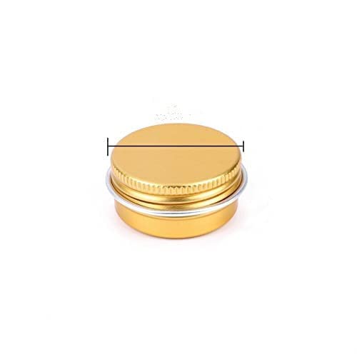 Lot de 30 flacons rechargeables ronds en aluminium argenté pour bougies, cosmétiques, baume à lèvres - 5/10/15/20/30/50 g - Doré rose - 10 g