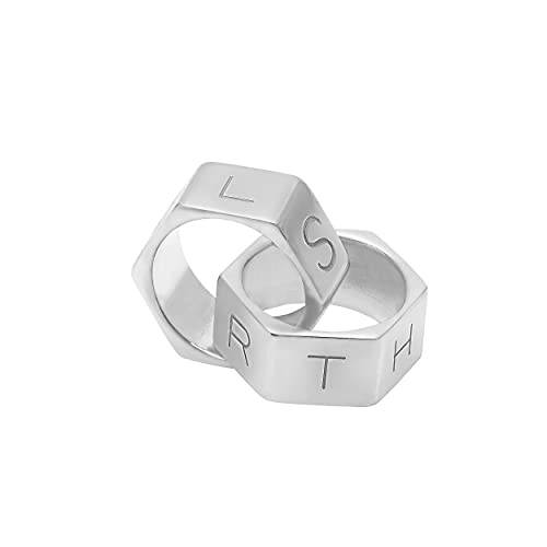 Colgante doble dado de plata 925 de diseño italiano Bold Line