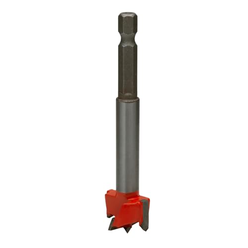 Forstner Drill Bit 2PCS 26mm Hex Wood Cutter Boring Hole Tool Hinge Woodwork Drilling Kit for Woodworking DIY Tools Cabinet Mounting Plates Kitchen Cupboard Wooden Furniture Carbide Steel (26x90mm) - Image 2