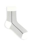 【Tabio MEN】ライトメッシュサイドラインショート丈ソックス 25.0～27.0cm 日本製 柄ソックス ホワイトグレー