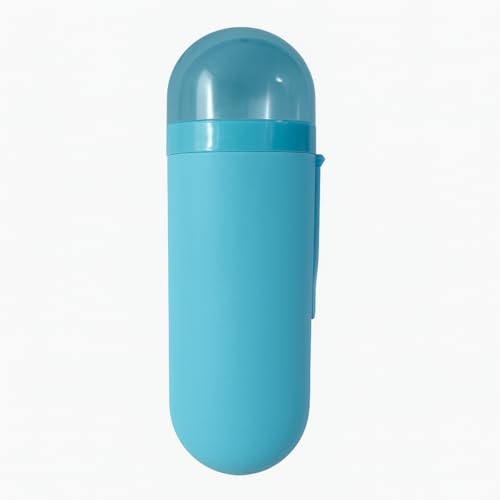 Necessaire Porta Escova Premium Azul Com Alça, Compacta, Resistente E Portátil, Ideal Para Organizar Escova De Dentes, Talheres E Canetas, Garantindo Proteção, Praticidade E Organização No Dia A Dia.