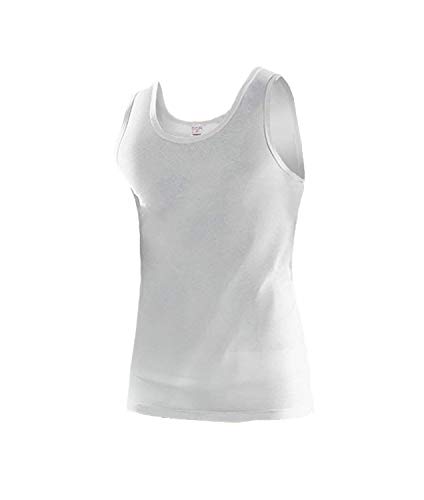 Camisetas de tirantes Cagi Art 1106 para hombre pack de 6 unidades en algodón blanco talla 4