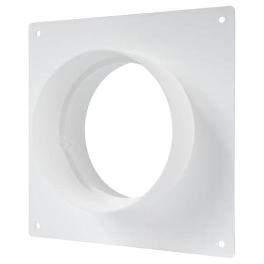 Vent Systems 4" inch Air Vent Duct Connector Flange Straight Ventilation Pipe Plastic Ducting Connector Plate For Cooling Heating Ventilation System HVAC 4" inch - Pack of (1)