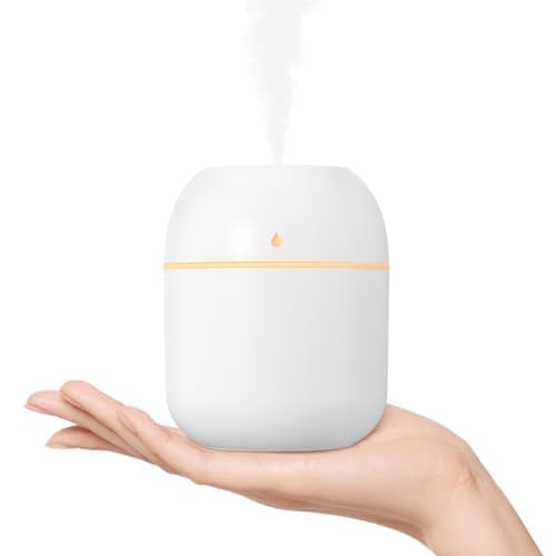 LEXSO Cool Mist Humidifiers Essential Oil Diffuser Air Humidifier with Colorful Change for Car,Office,Home,Room Aroma Air Humidifier with Colorful Change (Small White Humidifier)-image-10
