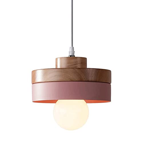 Consejos y comparativas para Comprar Lamparas forja que Puedes comprar On-line. 35 JISHUBO Lámpara colgante de madera de metal de estilo minimalista moderno, pantalla de lámpara colgante de hierro forjado de colores creativos, accesorios de iluminación de...