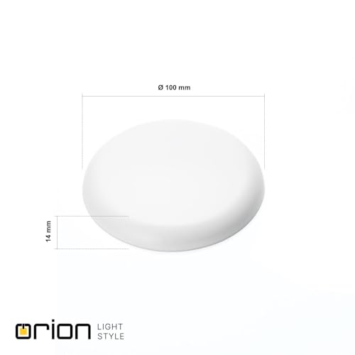 ORION LIGHTSTYLE Extra Flache Abdeckung Verteilerdose PVC weiß Baldachin Deckendose Abschluss, rund, 100mm