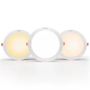 Murphy 10W Vega 3-in-1 Round LED Panel Ceiling Color Changing Light (Cool White/Warm White/Natural White, Pack of 6)