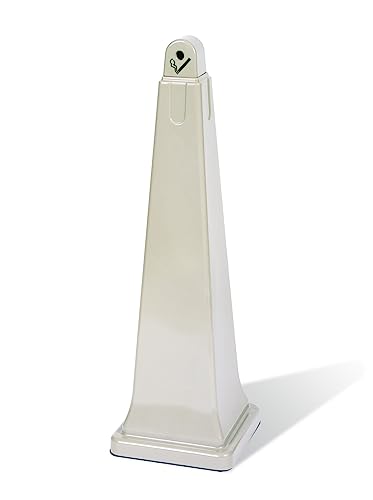 Rubbermaid Commercial Grounds-Keeper Cigarette Waste Collector, Pyramid, Plastic/Steel, Beige (257088BG)