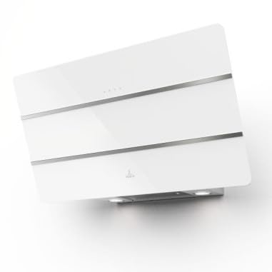 ROBLIN Hotte décorative inclinée aspirante inox verre Largeur 80cm Débit d'air 730m3/h