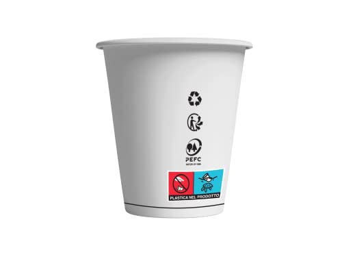 MONOUSALO 200 Bicchieri Carta Acqua Usa e Getta