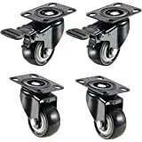 HAMMING Caster Polyurethane PU swivel caster wheels 360 Degree top plate, 2-inch, pack of 4 pc
