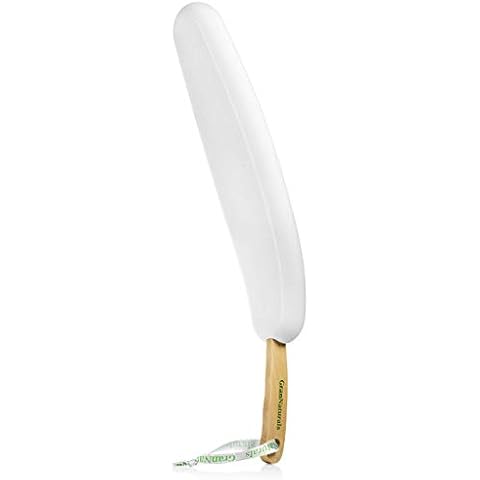 GranNaturals Lotion Applicator for your Back, Feet, and Legs - Large Size - Long Curved Easy Reach Wooden Handle Body Brush for Suntan, Sunless Self Tanning, Skin Cream, Acne, Body Wash Cover