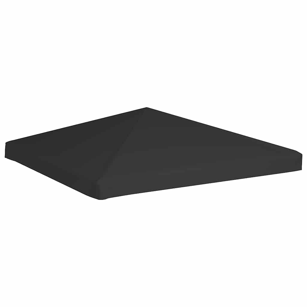 Techo de repuesto de 3x3m en poliéster negro de 270 g/m² para cenador de jardín