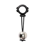 JXszxbt Silikon Penis Ring Mit 1 Metall Edelstahl Anhänger Kugeln CBT Ball-Stretcher Eichelring Cockring Penisverbessernde Erektion Trainer für Verzögerte Ejakulation Gerät Für MänNer