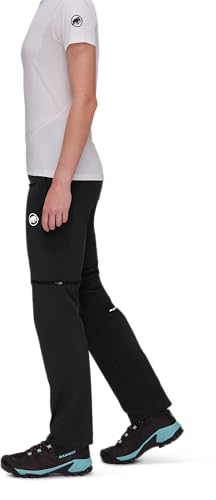 Mammut Outdoor Zip Off Pants Women | Wanderhose für Damen, Funktionshose zum Wandern und Trekking, Outdoorhose, Trekkinghose, Kletterhose, Lang & Kurz, 85% Polyamid, 15% Elasthan | Schwarz, 32