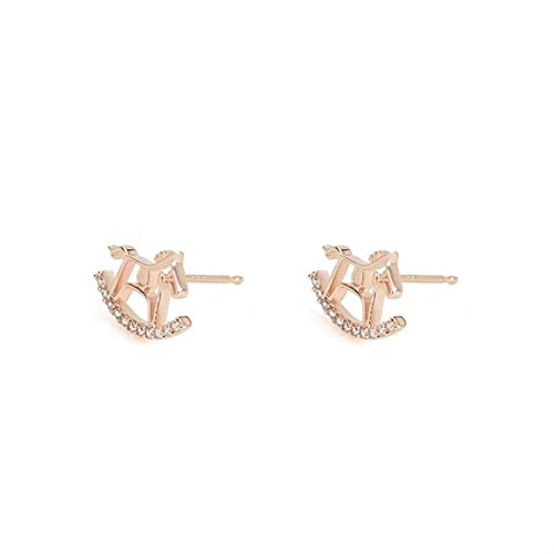 Pendientes de Plata 925 con diseño de Caballo de Troya y acabado de alta gama para fiesta 4