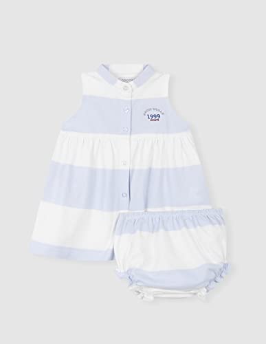 Robe bébé garçon Gocco style polo rayé sport en coton doux - 2