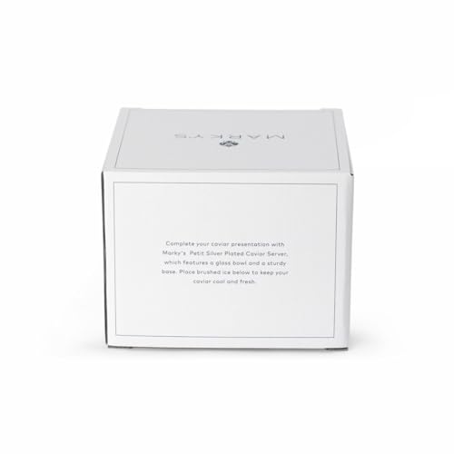 MARKY'S Glass and Metal Caviar Server Set - Single Serving – Premium Roe Chiller