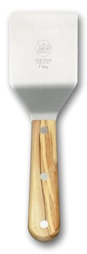 DUE BUOI Olive Wood Handle Flexible Small Spatula - dimension 2.56