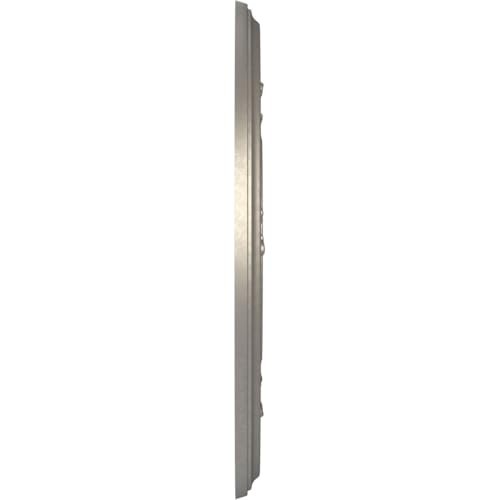 Image of Ekena Millwork CMP10BABAL Baltimore Thermoformed PVC Ceiling Medallion (Fits Canopies up to 4 1 /4 inch), 10 inchOD x 3 1 /2 inchID x 3 /4 inchP, Bright Coat Aluminum