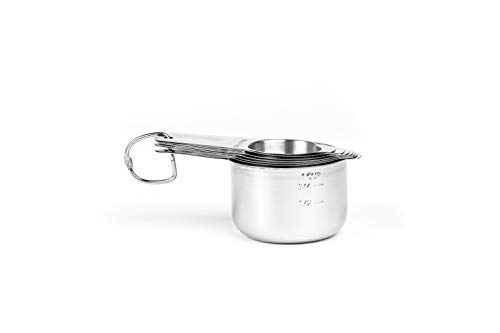 Ensemble tasses cuillères doseuses acier inoxydable pour ingrédients - 4