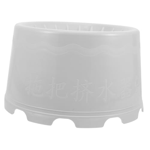 VALICLUD Cubo de trapeador Balde Exprimir retorciéndose trapeador para Piso Duro mop trapear Cesta de plástico para secar la fregona Cubo de Limpieza de Coches el plastico Gris Claro